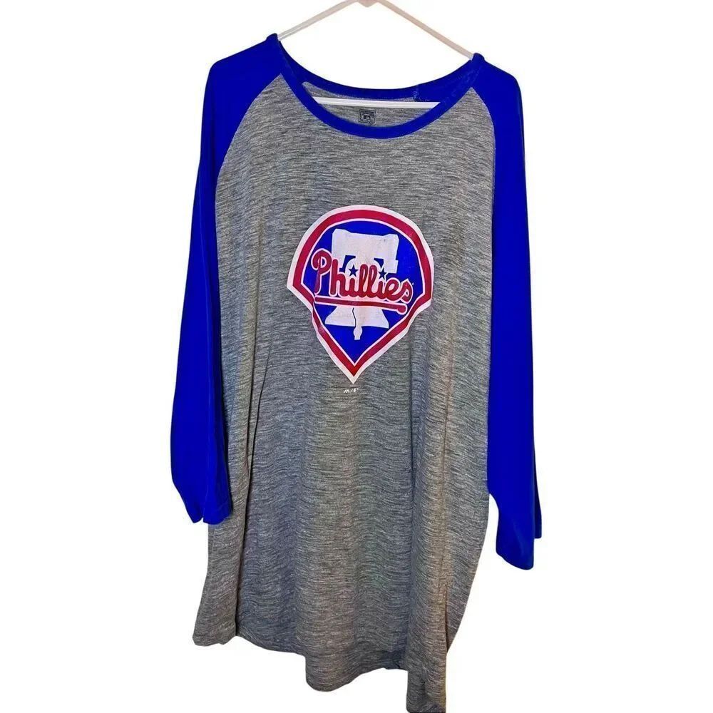 Men's Philadelphia Phillies Rhys Hoskins 3/4-Sleeve Raglan T-Shirt Sz 3XLT